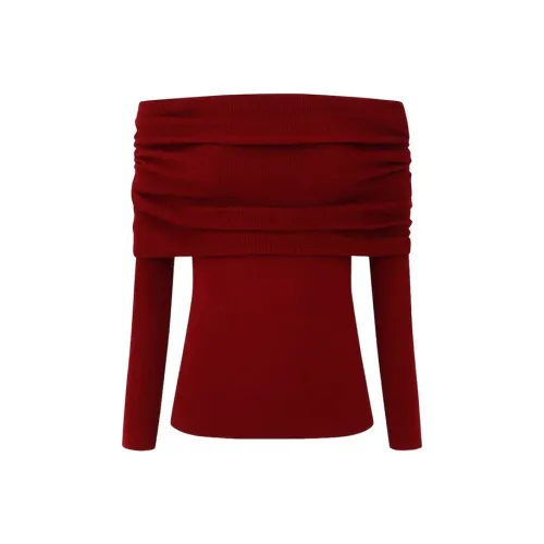 DPLAY Винтажный красный Женский Трикотаж