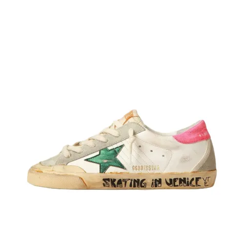 Golden Goose Супер Звезда Low Топ Кроссовки для скейтбординга Женские Белые Потертые