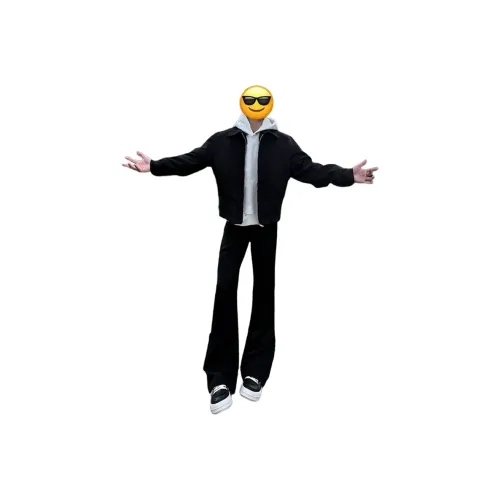 YOULIN Черные Унисекс Костюм Брюки