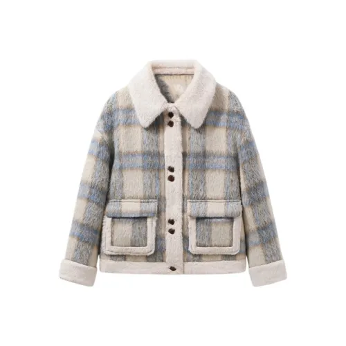 AFGGD Синий Женские Бархатные Куртки