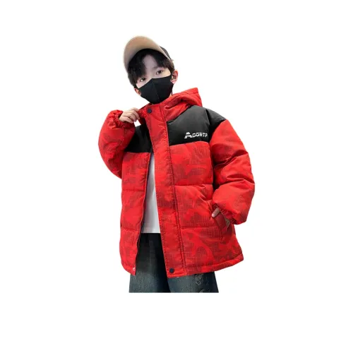 Lanza Повседневный хлопковый пуховик зимний красный для подростков