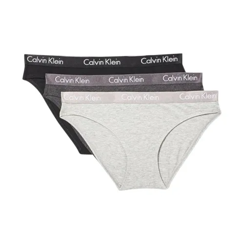 Calvin Klein 3 пачки черный + угольно-серый + светло-серый женские трусики-бикини