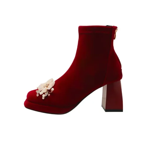 Zubumei Ботильоны 7CM Женские Red