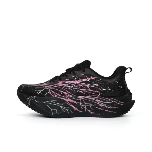 Jianjie Покрытие Поддержка Противоскользящие Низкие Кроссовки для Бега Унисекс Черный Фиолетовый