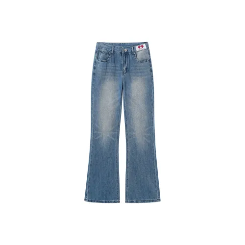 SNOOPY Синий Женские Джинсы