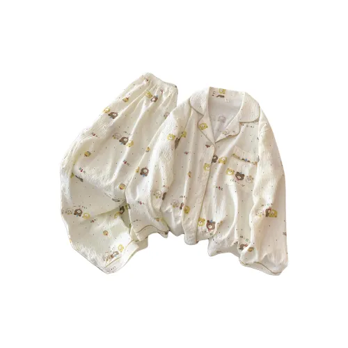 HANQIANNUO Весенний Осенний Пижама Женская Милый