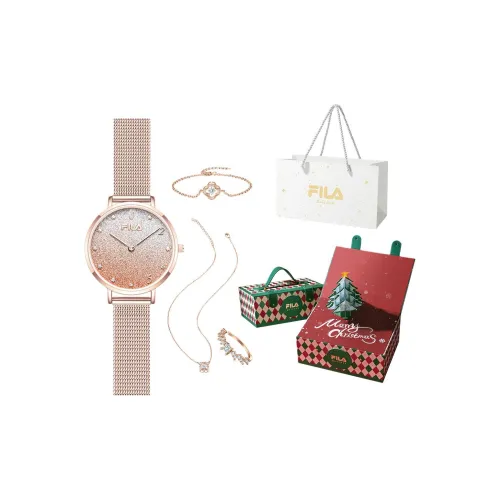 FILA Наручные часы Кварцевый механизм Розовое золото Циферблат Женские часы Рождество Ограниченная серия