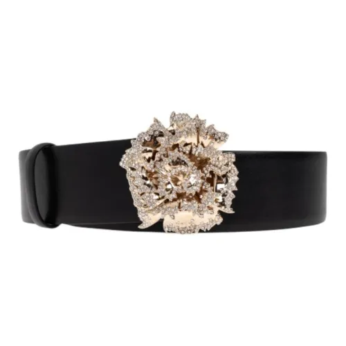 Alexander McQueen Телячья кожа Кожаные ремни Женские Черный 5 см