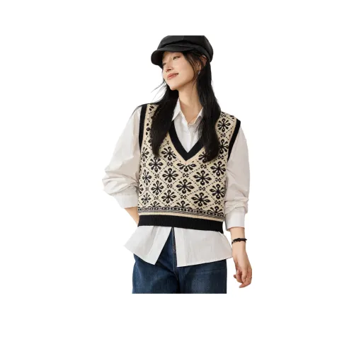 VICTORIA VERA Бежевый Женский Топ без рукавов