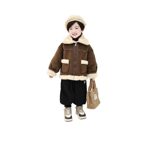 Mami Macca Замша Пальто Children Возраст 3-7 Лет