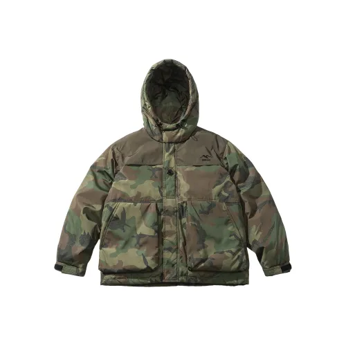 YONGYAN Зеленый камуфляж унисекс пуховики