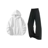 Белый топ+черные брюки