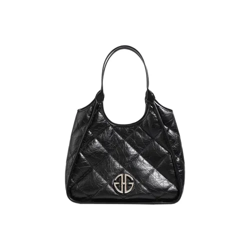 GHG Сумка через плечо из натуральной коровьей кожи стандартная женская черный экрю кофейный бургунди