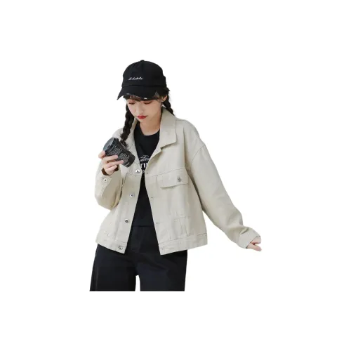 TXGN Светлый хаки Женские Джинсовые куртки