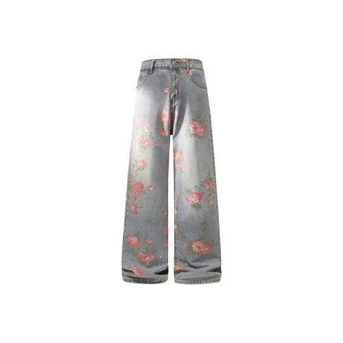 SONGXIER Blue Unisex Jeans SONGXIER Синий Унисекс Джинсы