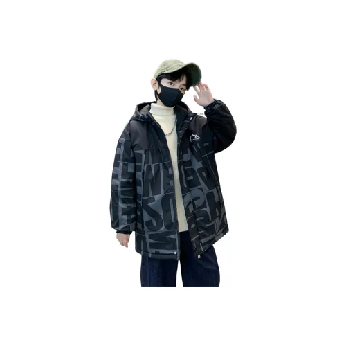 Lanza Повседневный хлопковый пуховик зимний черный для подростков