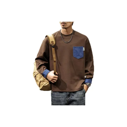 LUJIEBANG Кофейный Мужской Свитшот