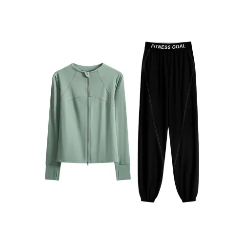 Похудение Спортивная одежда На открытом воздухе Аэробика Баскетбол Профессиональный Тренировки Пальто Женские Удобные штаны Двухкомпонентный комплект