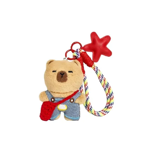 KEBO Cute Комбинезоны Capybara Плюшевый Брелок Высота 16 см