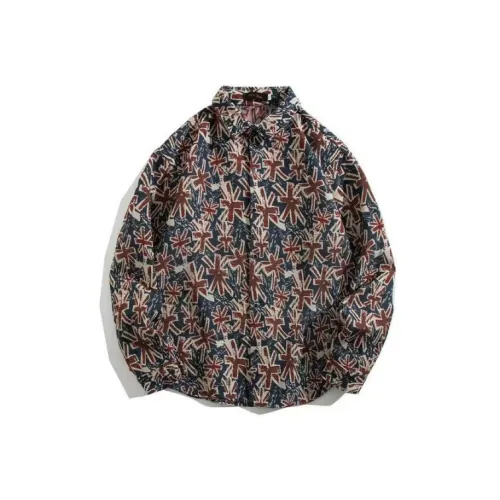 PLQV Коричневый Мужская Рубашка