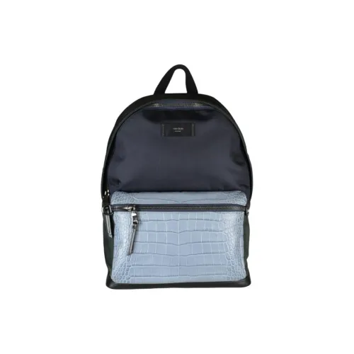 Jimmy Choo Телячья кожа Рюкзак Мужской Черный Светло-синий