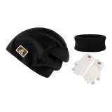 Чёрная шляпа + Белая перчатка + Шарф