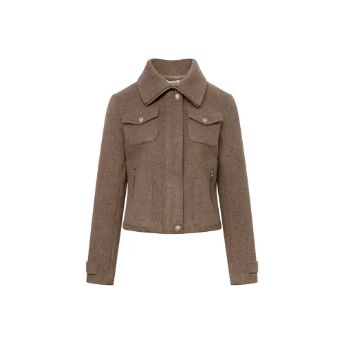 Ariseism Хаки Коричневый Женский Короткий Пальто