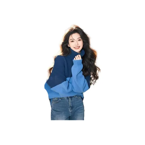 SIXUSICHOU Синий Женский Трикотаж