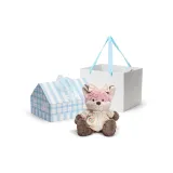 Лиса Персик 35 см (Юбка с цветком в комплекте с коробкой)