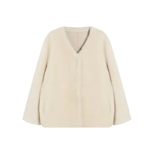 GZQJ Сливочный Женский Пальто