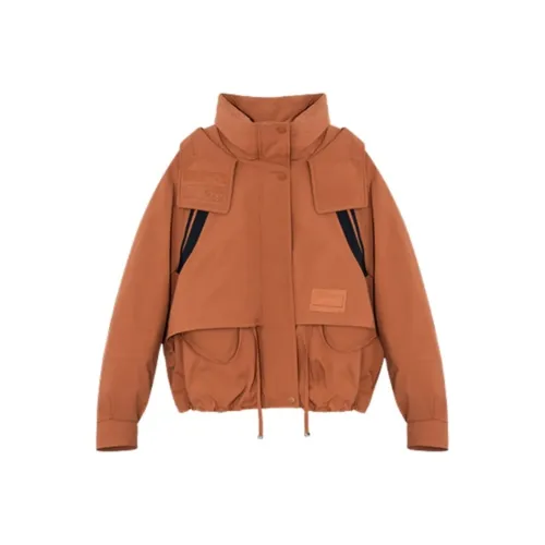 AFGGD Оранжевый Красный Женский Пуховик