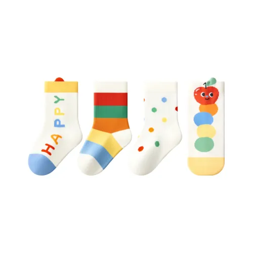 Малыш Осенние Зимние Kids Носки Высокие Носки 4 Пачки Унисекс