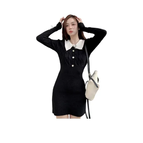 PZHK Длинное платье с длинными рукавами женское