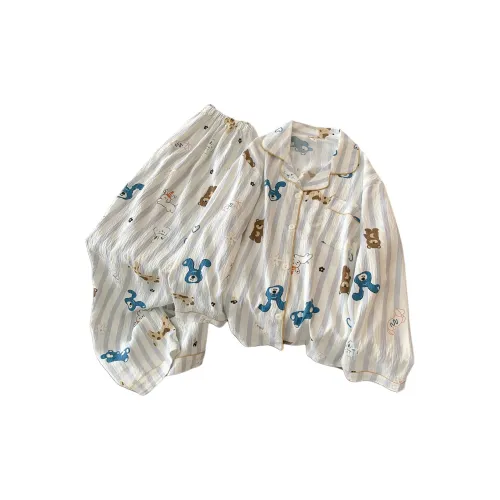 HANQIANNUO Весна-осень Пижама Женские Длинный рукав