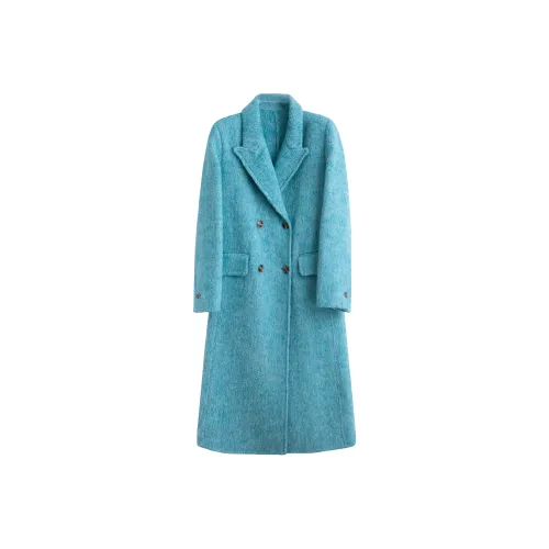 Tonlion Серый Синий Женское Пальто