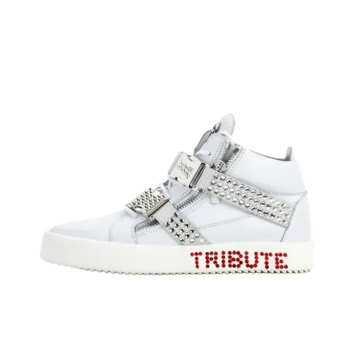 Giuseppe Zanotti GZ TRIBUTE Высокие Кроссовки для скейтбординга Мужские Белые