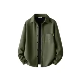 [Вельвет Утолщенный Термический] Оливково-зеленый (Аутентичный Синий-Серый Этикетка на груди)