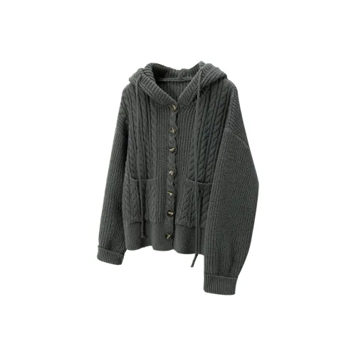 SIBAISHE Серый Зеленый Женский Свитер
