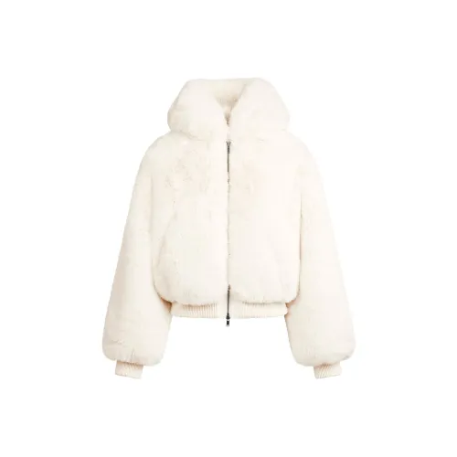 SKIMS FW25 FAUX FUR ZIP UP JACKET Velvet feel COAT Women's