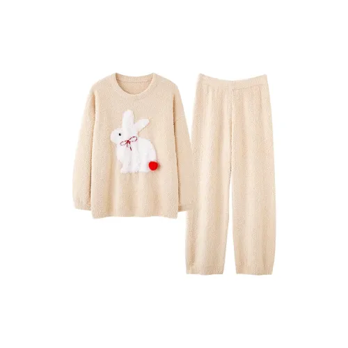 FOSS PHIL BBRN806 Кролик Semi Плюшевый Комплекты одежды Женские Пижамные комплекты