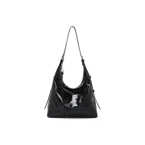 Old Man's Head Сумка через плечо из коровьей кожи стандартная женская черная кофейная карамельная