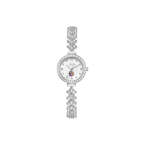 Барби Кварцевый механизм Металлический ремешок Часы для женщин Жемчужная раковина Циферблат