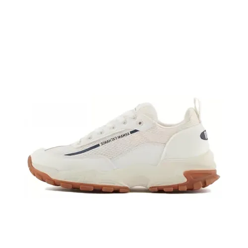 ARMANI EXCHANGEAE Устойчивый к истиранию низкий топ Casual Мужской Экрю