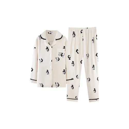TLXT Cute GIANT Pandas Женские Пижамные Комплекты