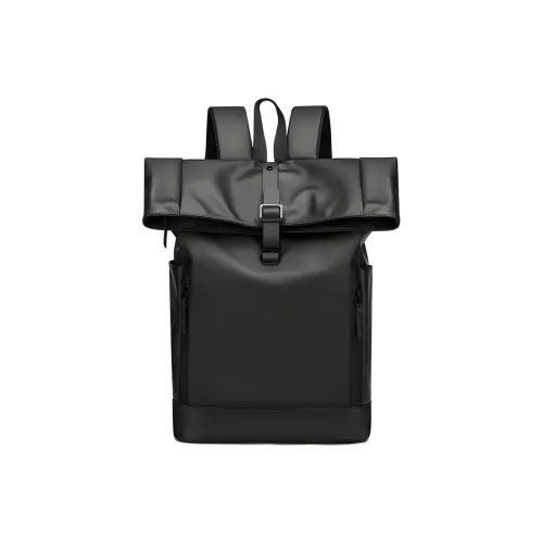 TANLU ПУ (полиуретан) Рюкзак Большой Мужской Черный