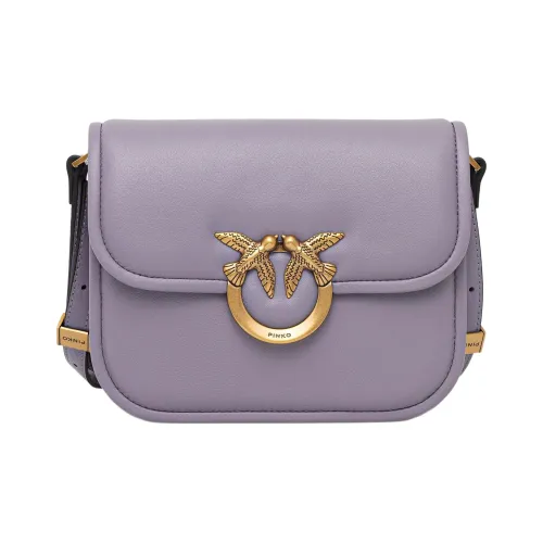 PINKO Love Bag Напп Кожа Сумка через плечо Сумка на плечо Маленькая Женская Фиолетовая