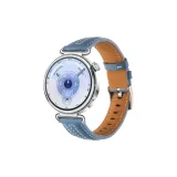 Синий ремень из натуральной кожи