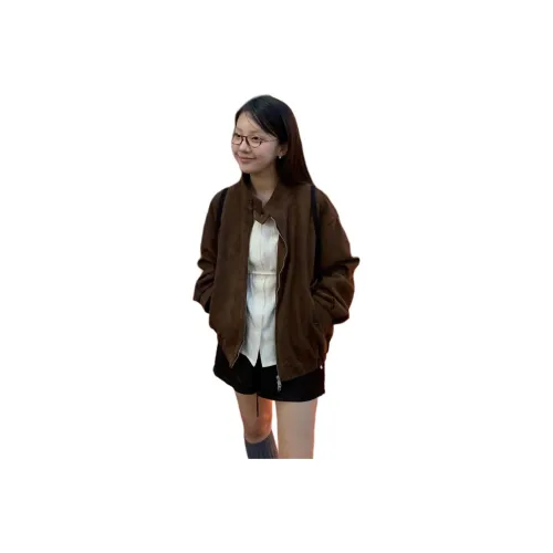 LANGQING Коричневый Бесплатная доставка Бренд Наклеенный Женские Короткие пальто