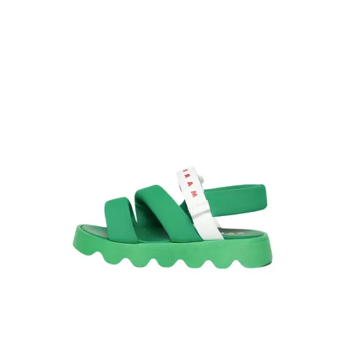 MARNI Детские домашние тапочки зеленые Kids