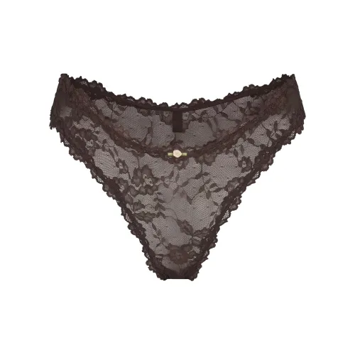 SKIMS FW25 Эластичный Кружево DIPPED Стринг Женские